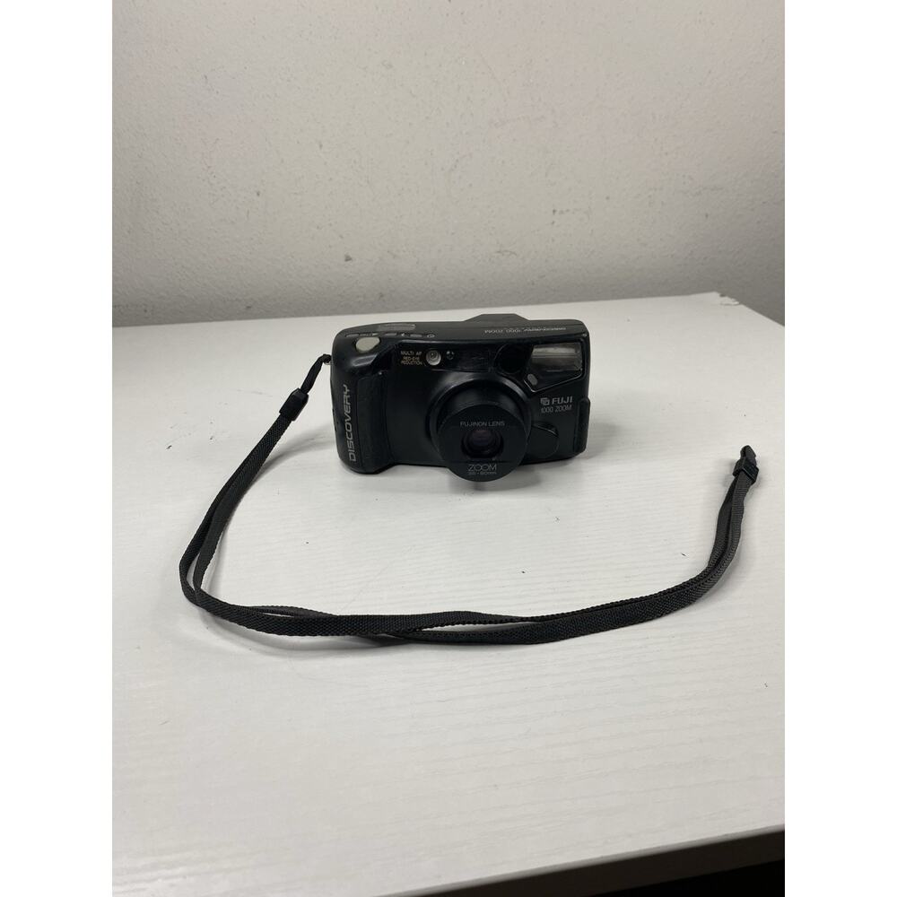 Fuji DL-1000 Zoom Fujinon 35mm Film Point and Shoot Camera Black Tested